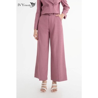 Quần dài phối đai nữ ivy moda ms 22m8069