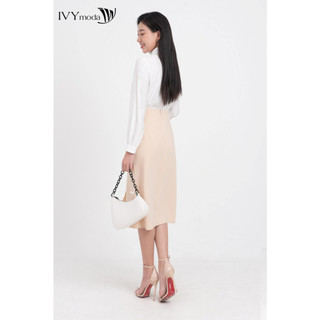 Áo sơ mi nữ cổ sen IVY moda MS 17M7757