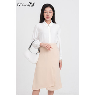 Áo sơ mi nữ cổ sen IVY moda MS 17M7757