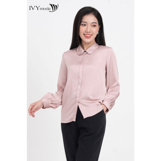 Áo sơ mi nữ cổ sen IVY moda MS 17M7757