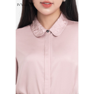 Áo sơ mi nữ cổ sen IVY moda MS 17M7757
