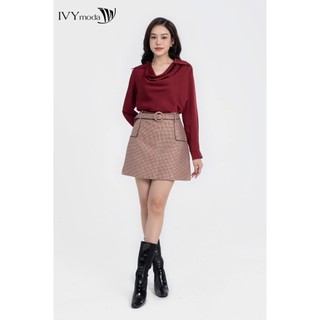 Áo lụa cổ đổ nữ IVY moda MS 17M7985