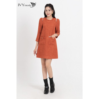 Đầm suông tweed nữ ivy moda ms 48m8561