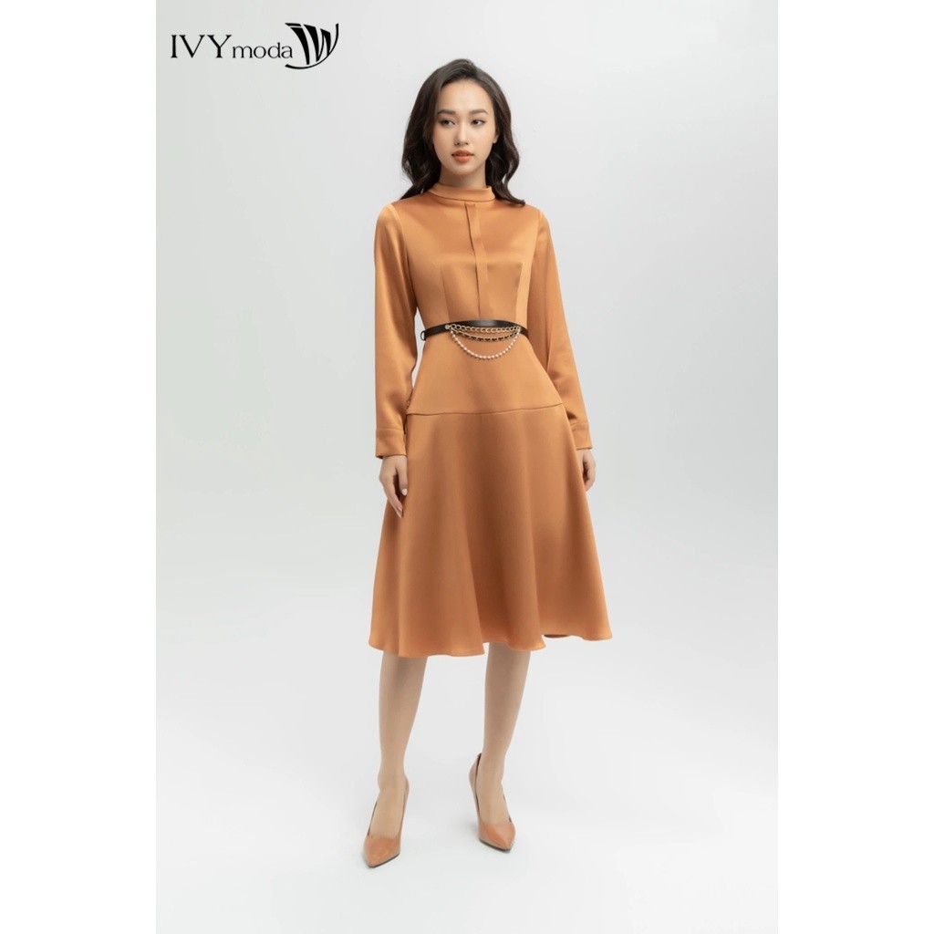 Đầm lụa nữ thắt nơ phía sau IVY moda MS 48M6193