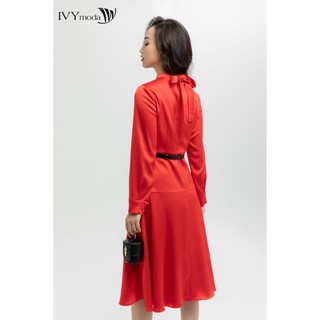 Đầm lụa nữ thắt nơ phía sau IVY moda MS 48M6193
