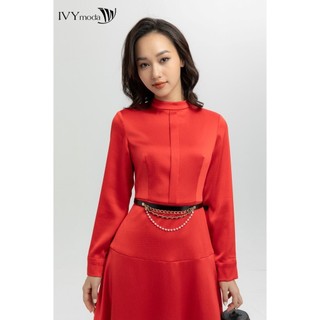 Đầm lụa nữ thắt nơ phía sau IVY moda MS 48M6193