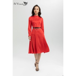 Đầm lụa nữ thắt nơ phía sau IVY moda MS 48M6193