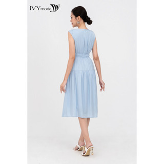 Đầm lụa xòe dạo phố nữ IVY moda MS 41M8394