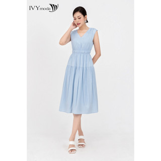Đầm lụa xòe dạo phố nữ IVY moda MS 41M8394