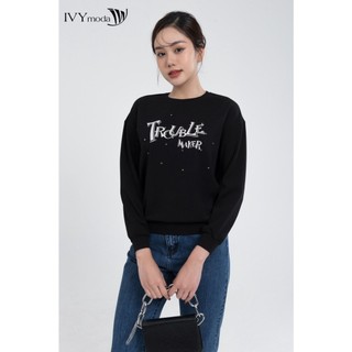 Áo thun nữ đính hạt ivy moda ms 58m8129