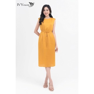 Đầm lụa nhấn eo IVY moda MS 48M7452