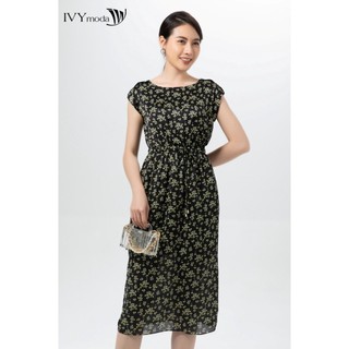 Đầm lụa nhấn eo IVY moda MS 48M7452