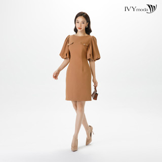 Đầm tay bồng chữ a ivy moda ms 48t0130