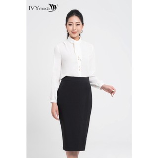 Áo lụa cổ thắt nơ nữ ivy moda ms 17m8168