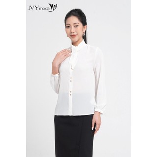 Áo lụa cổ thắt nơ nữ IVY moda MS 17M8168