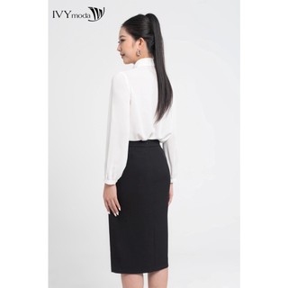 Áo lụa cổ thắt nơ nữ IVY moda MS 17M8168