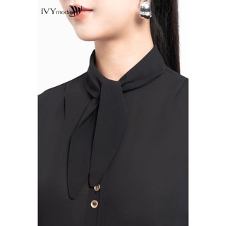 Áo lụa cổ thắt nơ nữ IVY moda MS 17M8168