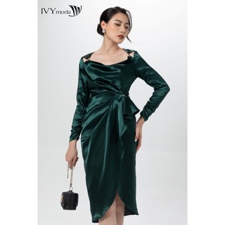 Đầm xếp cutout IVY moda MS 48B9143