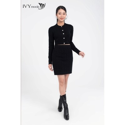 Chân váy mini len lông cừu IVY moda MS 30M7835