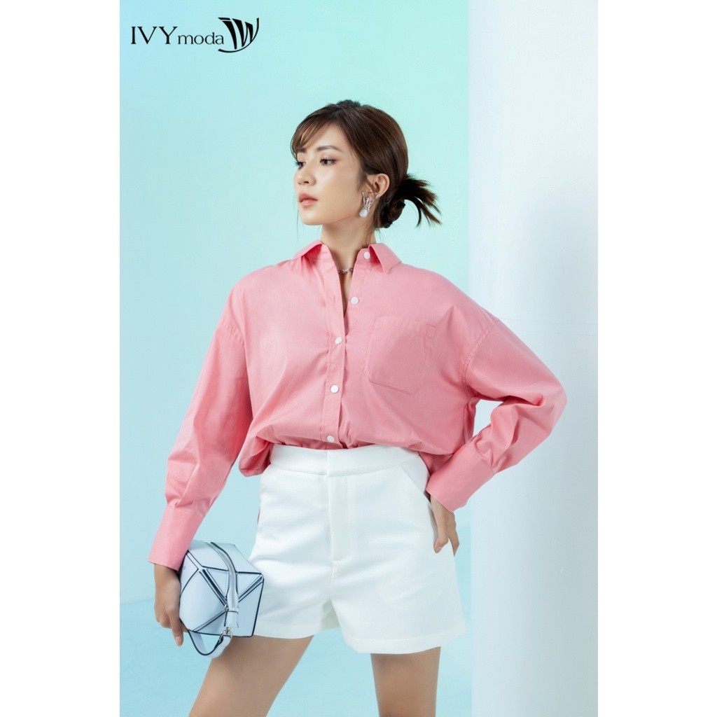 Áo sơ mi nữ cổ đức IVY moda MS 17B9171