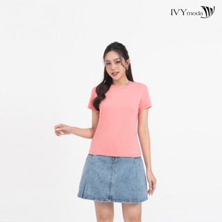 Áo thun basic cổ tròn IVY moda MS 57P0092