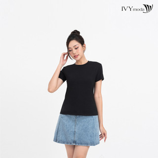 Áo thun basic cổ tròn IVY moda MS 57P0092