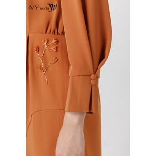 Đầm ôm phối nút IVY moda MS 48M6960