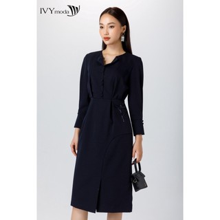Đầm ôm phối nút IVY moda MS 48M6960
