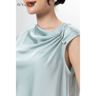 Áo sơ mi nữ cổ lệch IVY moda MS 15M7248