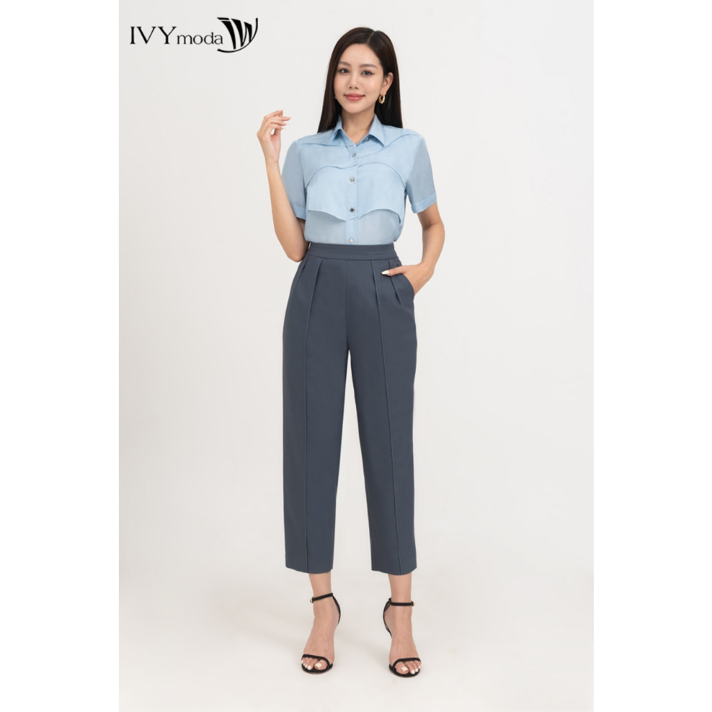 Quần Baggy ly nổi nữ IVY moda MS 22M8661