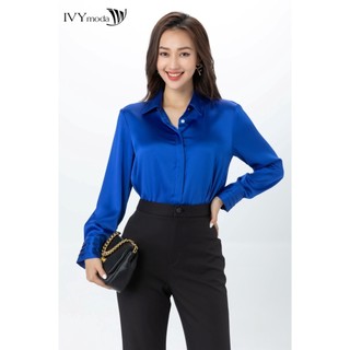 Áo sơ mi nữ tay xếp ivy moda ms 17m7258