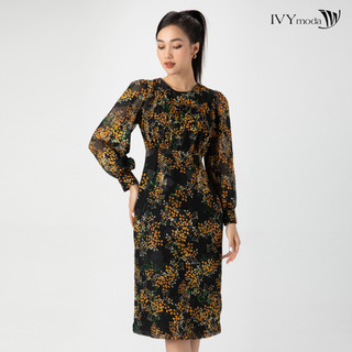 Đầm ôm hoa 2 lớp IVY moda MS 48M7080
