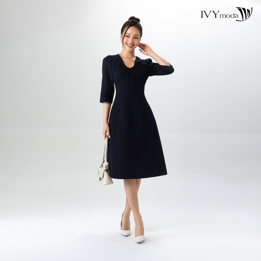 Đầm lụa dáng chữ A IVY moda MS 48B9021