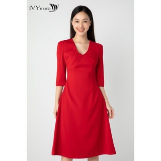 Đầm lụa dáng chữ A IVY moda MS 48B9021