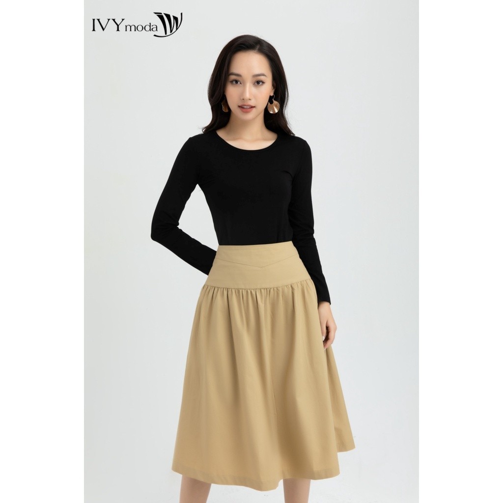 Áo thun nữ trơn cổ tròn IVY moda MS 58P0157 | BigBuy360 - bigbuy360.vn