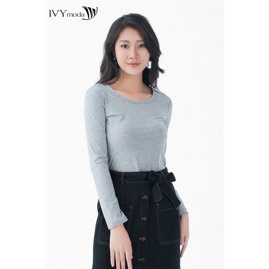 Áo thun nữ trơn cổ tròn IVY moda MS 58P0157 | BigBuy360 - bigbuy360.vn