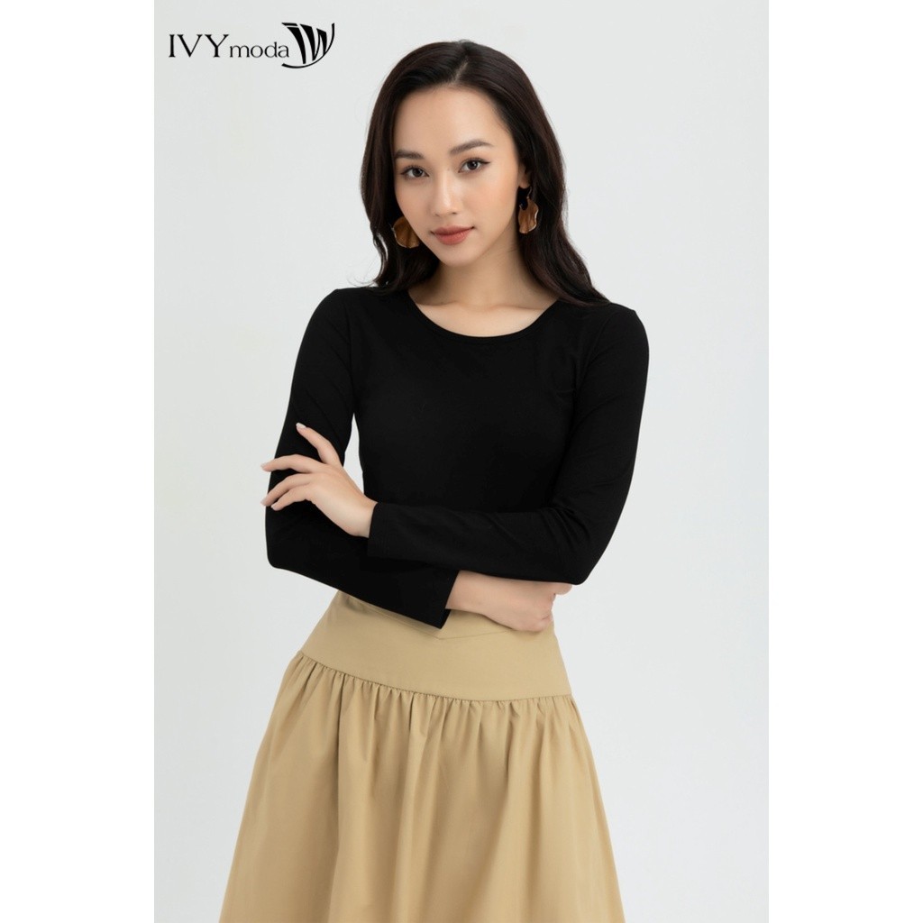 Áo thun nữ trơn cổ tròn IVY moda MS 58P0157 | BigBuy360 - bigbuy360.vn