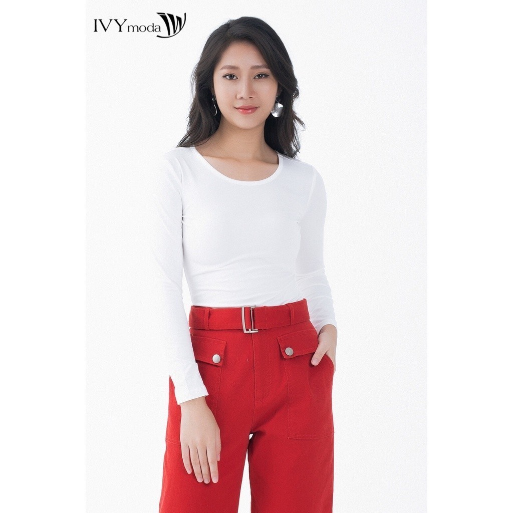 Áo thun nữ trơn cổ tròn IVY moda MS 58P0157 | BigBuy360 - bigbuy360.vn