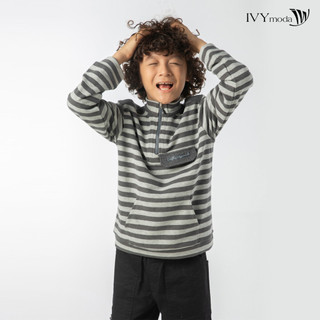 Áo thun kẻ dài tay bé trai ivy moda ms 58k1402