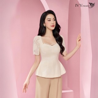 Áo peplum phối ren nữ ivy moda ms 16m8305