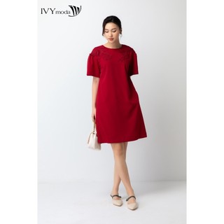 Đầm suông vai hoa IVY moda MS 48M6361