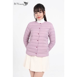 Áo phao lông vũ nữ khuy bấm ivy moda ms 70b7932