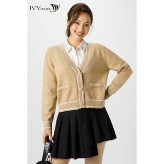 Áo khoác len nữ cổ V IVY moda MS 77B8818
