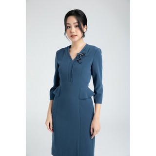 Đầm ôm cổ tim nữ IVY moda MS 48C5996