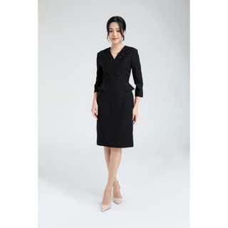 Đầm ôm cổ tim nữ IVY moda MS 48C5996