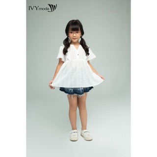Áo sơ mi xòe bé gái IVY moda MS 16G0998
