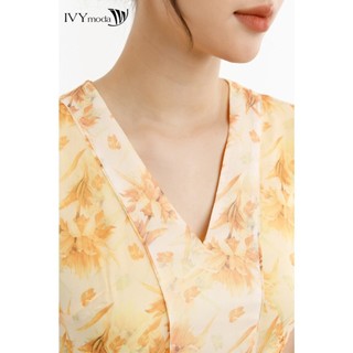 Đầm hoa tay hến IVY moda MS 41M7267