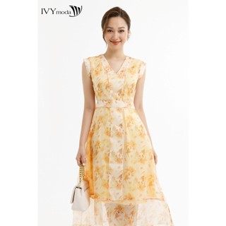 Đầm hoa tay hến IVY moda MS 41M7267