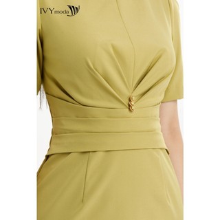 Đầm ôm eo xếp ly IVY moda MS 48M7559