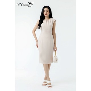 Đầm ôm cổ tròn IVY moda MS 48M7412